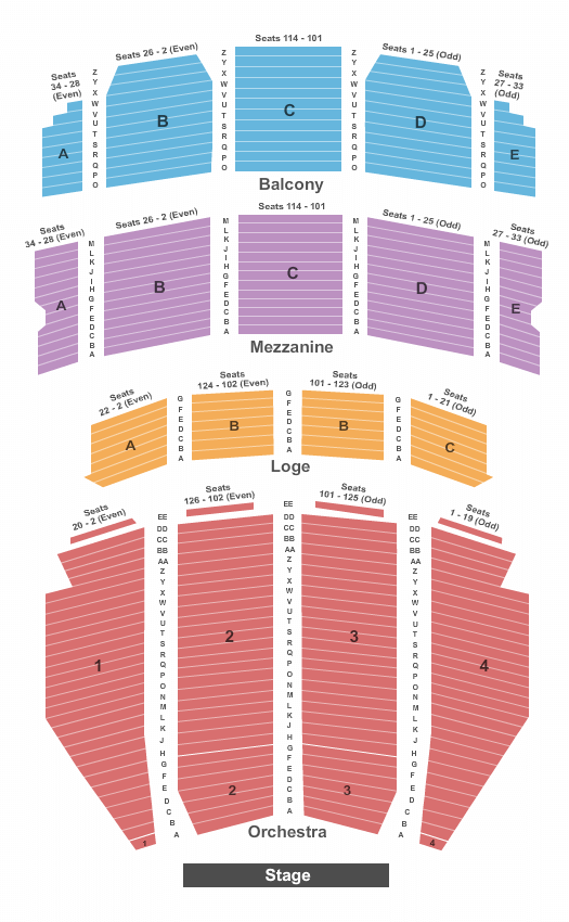 Ohio Theatre Sound Of Music Seating Chart